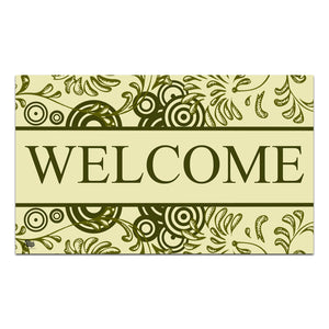 Green Fern Leaves Doormat