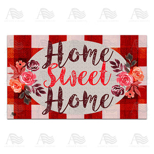 Red Gingham Doormat