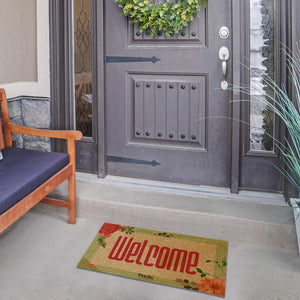 Floral Welcome Doormat