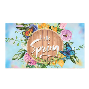 Hello Spring Wooden Board Doormat