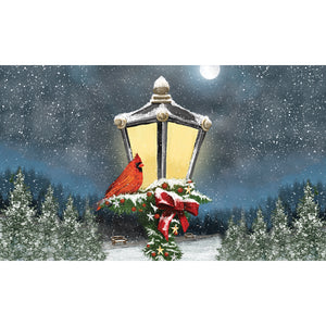 Winter Lamp Warmth Doormat