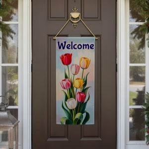 Welcome Tulips Garden Banner