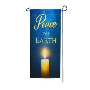 Peace on Earth Starry Night Double Sided Garden Banner Flag 12.5 x 28 inch