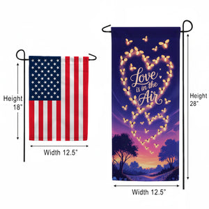 Love is in the Air Fireflies Double Sided Garden Banner Flag 12.5 x 28 inch