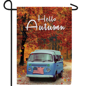 Autumn Drive Double Sided Garden Flag
