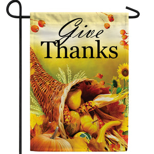 Sunny Cornucopia Double Sided Garden Flag