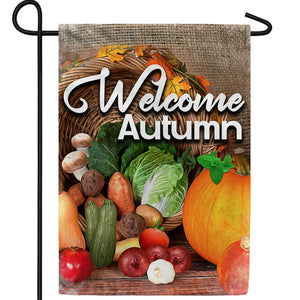 Autumn Food Harvest Double Sided Garden Flag