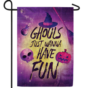 Ghoulish Fun Double Sided Garden Flag