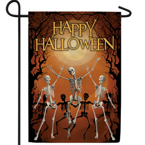 Dancing Skeletons Double Sided Garden Flag