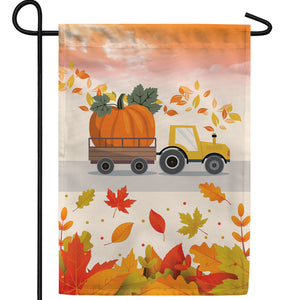 Big Pumpkin Harvest Double Sided Garden Flag