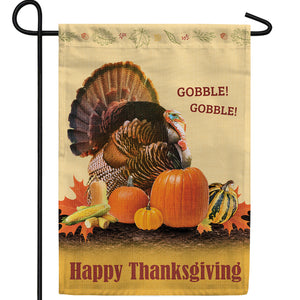 Gobble! Gobble! Double Sided Garden Flag