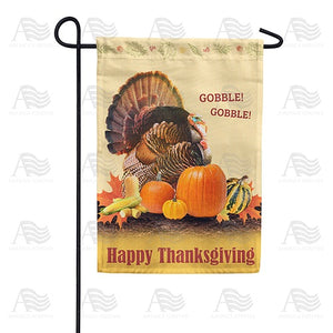 Gobble! Gobble! Double Sided Garden Flag