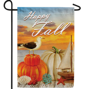Fall At The Beach Double Sided Garden Flag