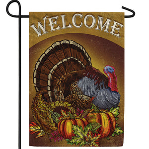 Welcome Signs Of Fall Harvest Double Sided Garden Flag