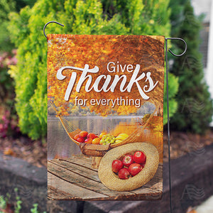 Give Thanks For Everything Double Sided Garden Flag