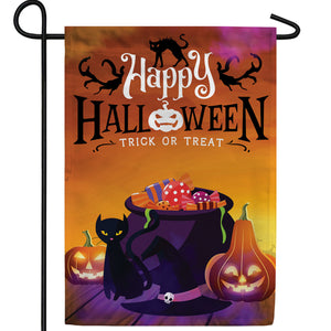 Festive Halloween Double Sided Garden Flag