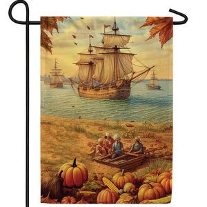 Pilgrim Arrival Double Sided Garden Flag