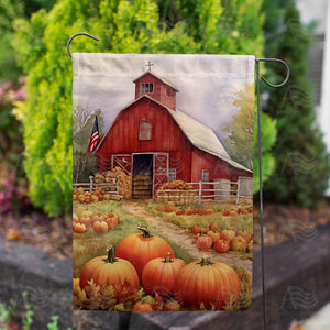 American Pumpkin Farm Double Sided Garden Flag