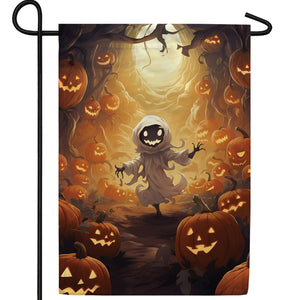 Wicked Pumpkin Tunnel Double Sided Garden Flag