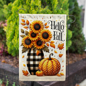 Sunflower Fall Bouquet Double Sided Garden Flag