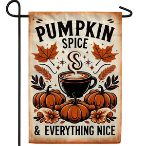Autumn Pumpkin Spice Double Sided Garden Flag