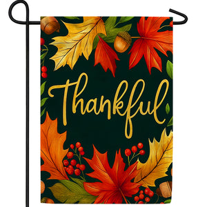 Thankful Leaves Double Sided Garden Flag