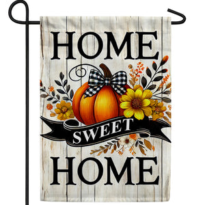 Home Sweet Home Pumpkin Double Sided Garden Flag
