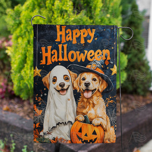 Halloween Dogs Double Sided Garden Flag