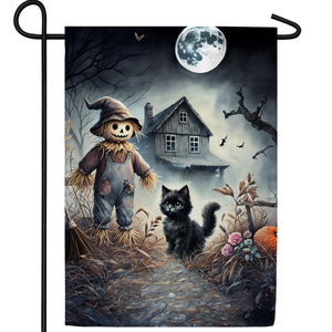 Haunted House Halloween Double Sided Garden Flag