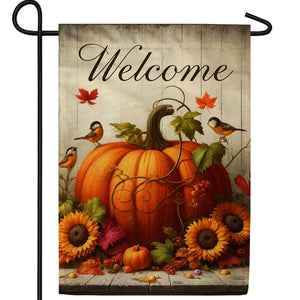 Autumn Harvest Welcome Double Sided Garden Flag