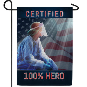 Fighting For America's Virus Victims Double Sided Garden Flag