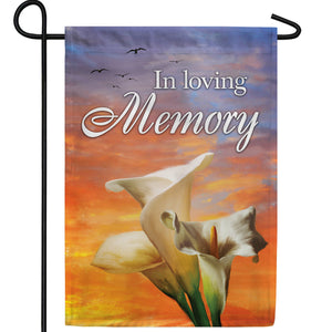 In Loving Memory (Lilies) Double Sided Garden Flag