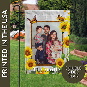 Personalized Country Sunflowers Garden Flag