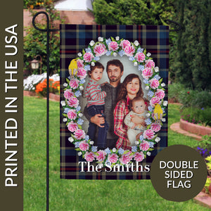 Personalized Burst Of Pink Garden Flag