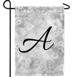 Bird Dreams Monogram Double Sided Garden Flag