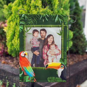 Personalized Tropical Birds Garden Flag