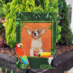 Personalized Tropical Birds Garden Flag