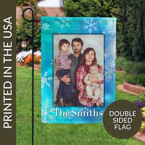 Personalized Snowflakes Garden Flag