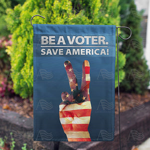 Be a Voter, Save America Double Sided Garden Flag