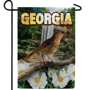 Georgia Brown Thrasher Double Sided Garden Flag