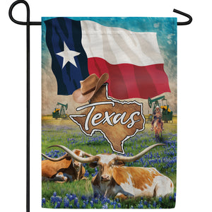 Texas, The Lone Star State Double Sided Garden Flag