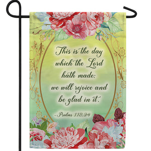 Rejoice In Every Day! Double Sided Garden Flag
