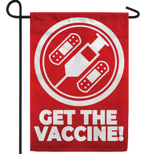 America Forever Get the Vaccine Double Sided Garden Flag
