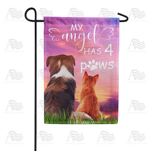 My Furry Angel Double Sided Garden Flag