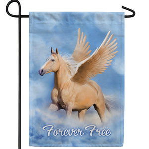 Hoofbeats In Heaven Double Sided Garden Flag