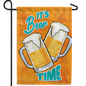 It's Beer Time Double Sided Garden Flag