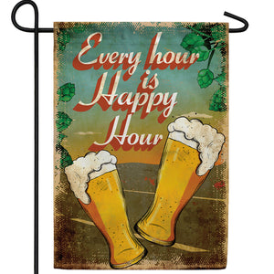 It's Always Happy Hour Double Sided Garden Flag