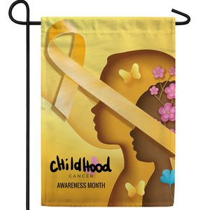 Childhood Cancer Month Double Sided Garden Flag