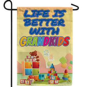 Grandkids Keep You Young Double Sided Garden Flag
