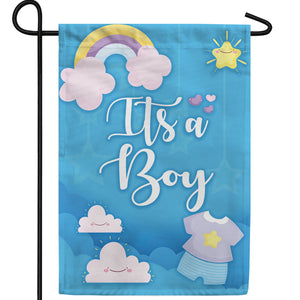 It's A Boy Rainbow Double Sided Garden Flag
